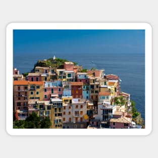 View on the cliff town of Manarola, one of the colorful Cinque Terre on the Italian west coast Sticker